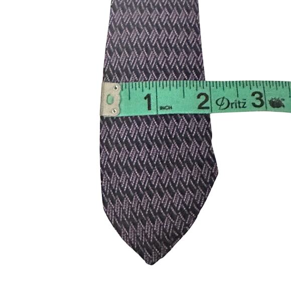 Brioni Geometric Purple Neck Tie Professional Career Business Office Formal - Picture 7 of 8